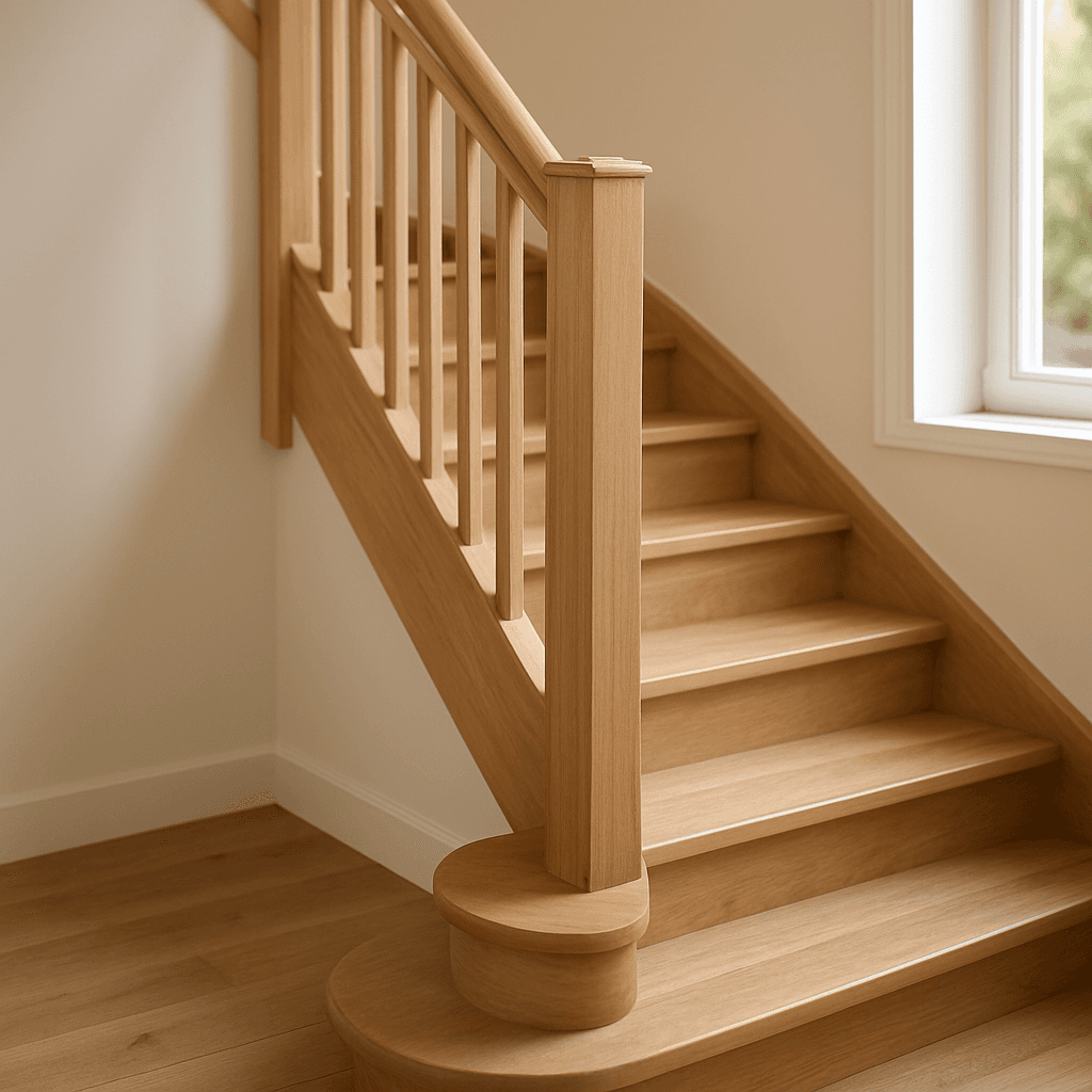 Escalier quart tournant : calcul trémie et emmarchement