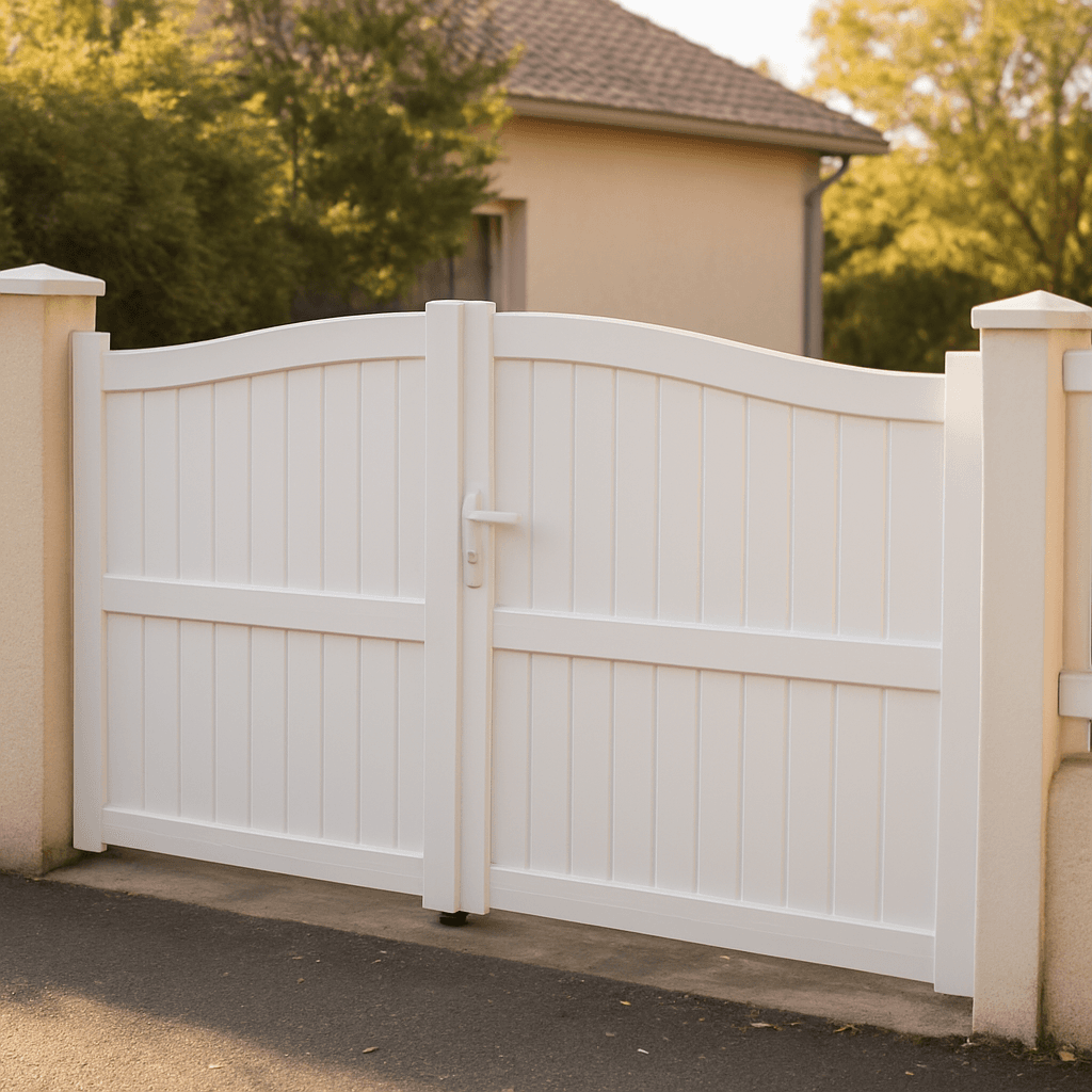 Portail PVC renforcé acier : rigidité et longévité