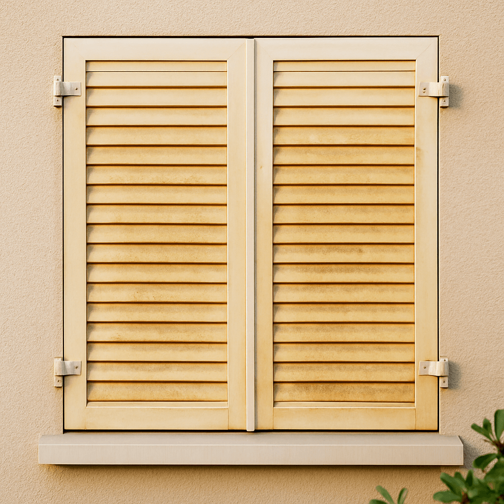 Volets PVC jaunis : causes, nettoyage et prévention