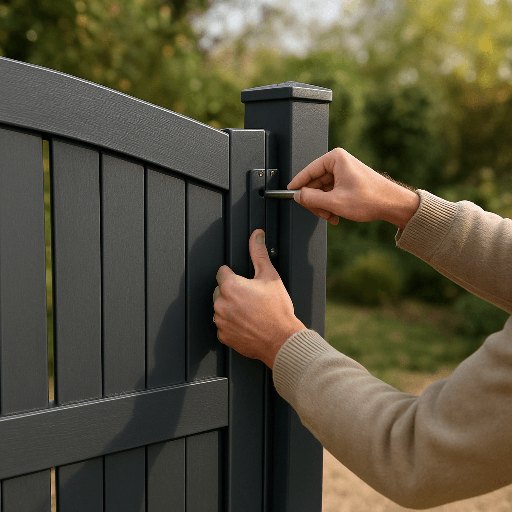 Portail battant qui frotte : réglages des gonds et butées