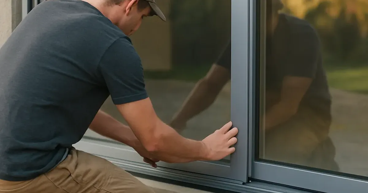 Poser une baie vitrée coulissante : calage et étanchéité