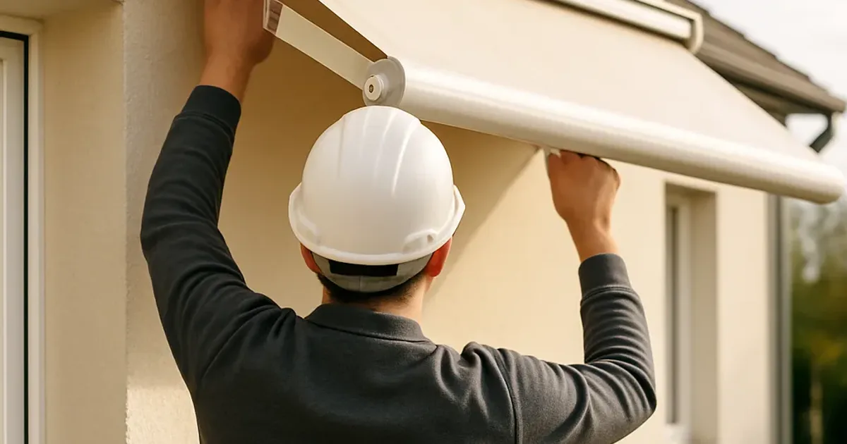 Store banne sur ITE : fixations sûres et étanchéité