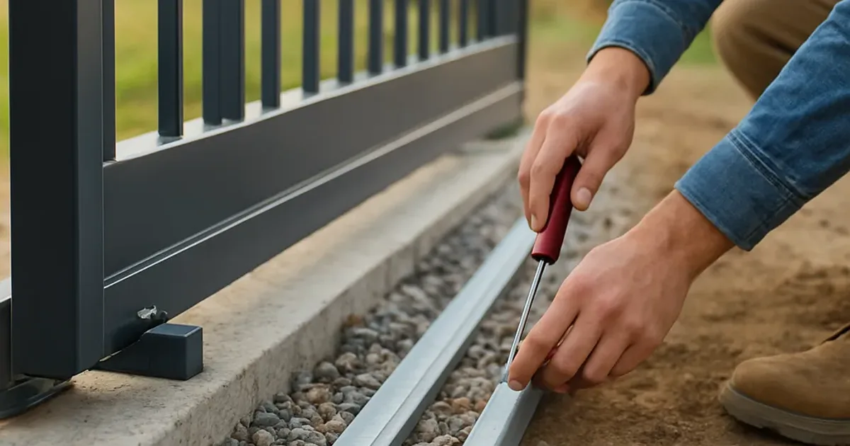 Rail de portail coulissant : bien choisir, poser et drainer