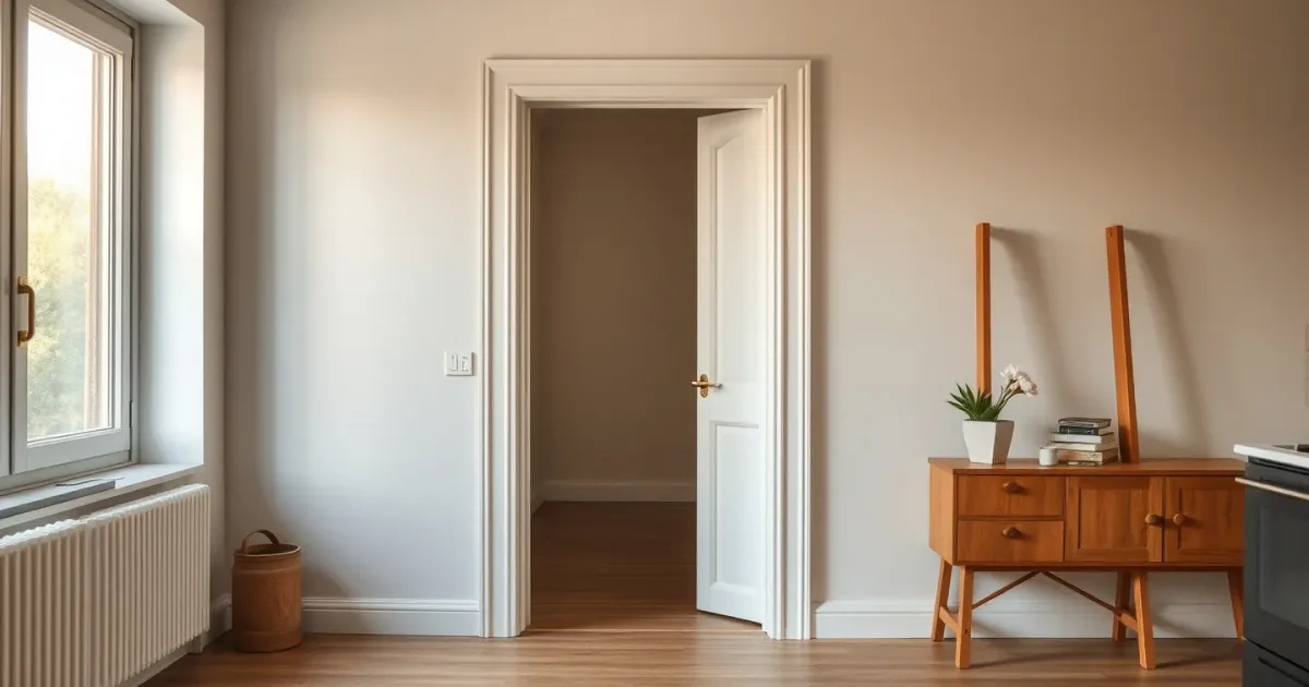 Porte intérieure en rénovation : rattraper un mur de travers