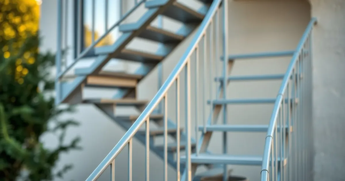 Escalier métal extérieur : galva ou thermolaquage ?